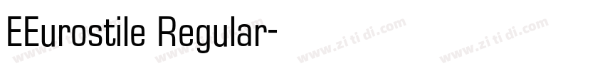 EEurostile Regular字体转换
